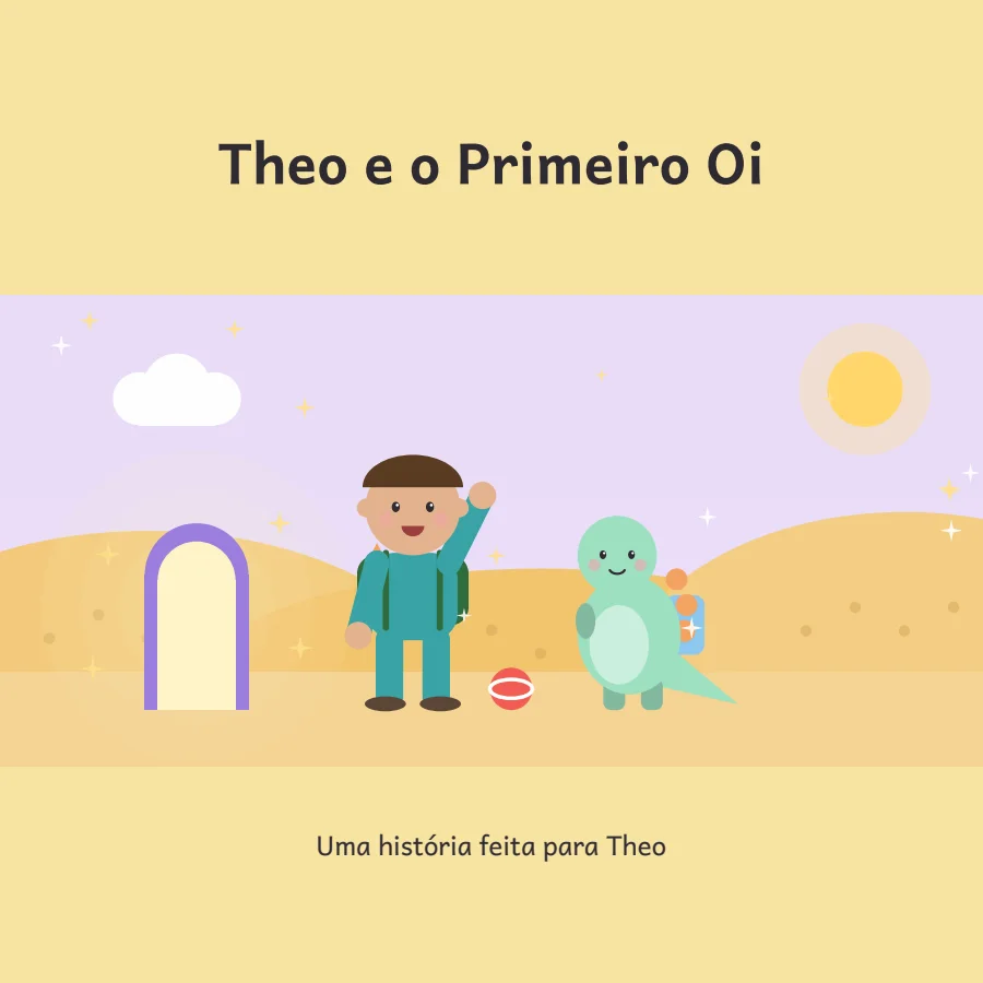 Capa do livro de Theo, 5 anos
